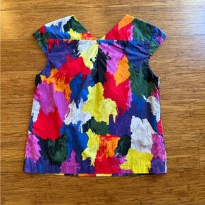 Kate Spade Saturday Cap Sleeve Multicolor Women’s Medium Top